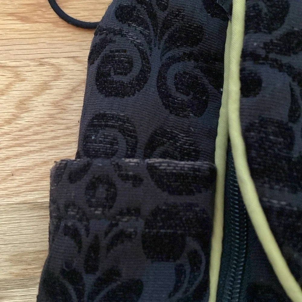 Petunia Pickle Bottom Diaper Bag Backpack Black/Lime velvet burnout fairy grunge